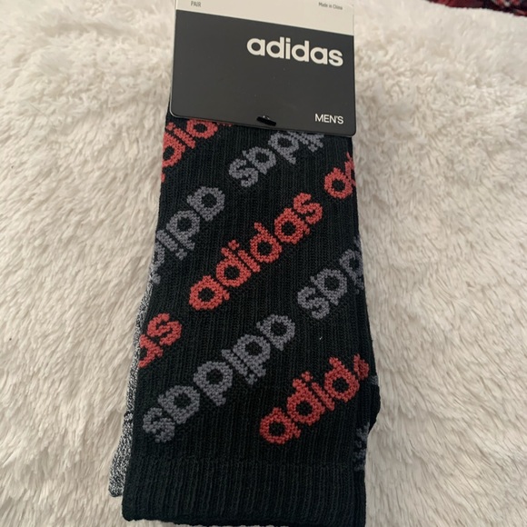Adidas 3-pack Linear Repeat Crew Socks - Picture 1 of 3
